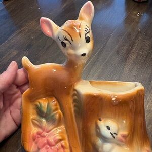 Vintage Walt Disney Bambi  Ceramic Planter